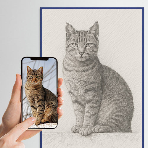 Pet Pencil Drawing Canvas